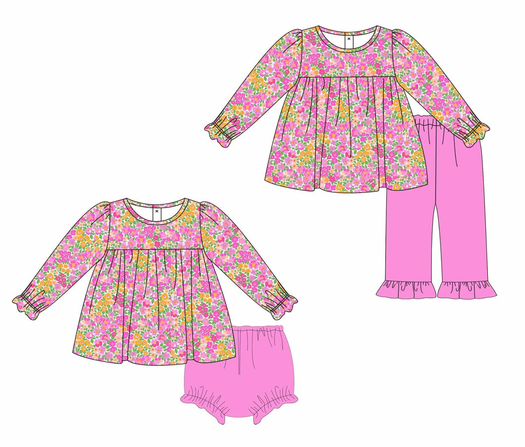 Girls Pink Floral Set PreOrder