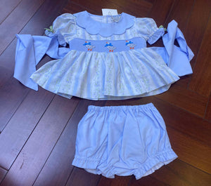 Girls Vintage Goose Diaper Set