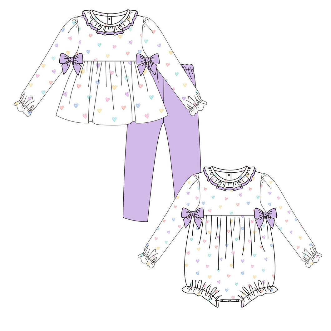 Purple Heart Knit Outfit PreOrder