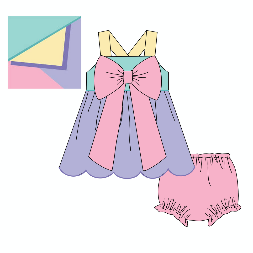 Colorblock Diaper Set