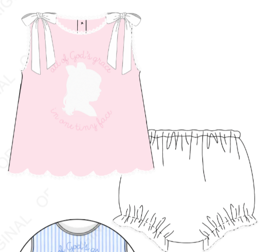God's Grace Girls Diaper Set