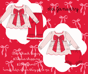 Bow Shack Fancy Diaper Set