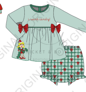 Lizzie Christmas Diaper Set